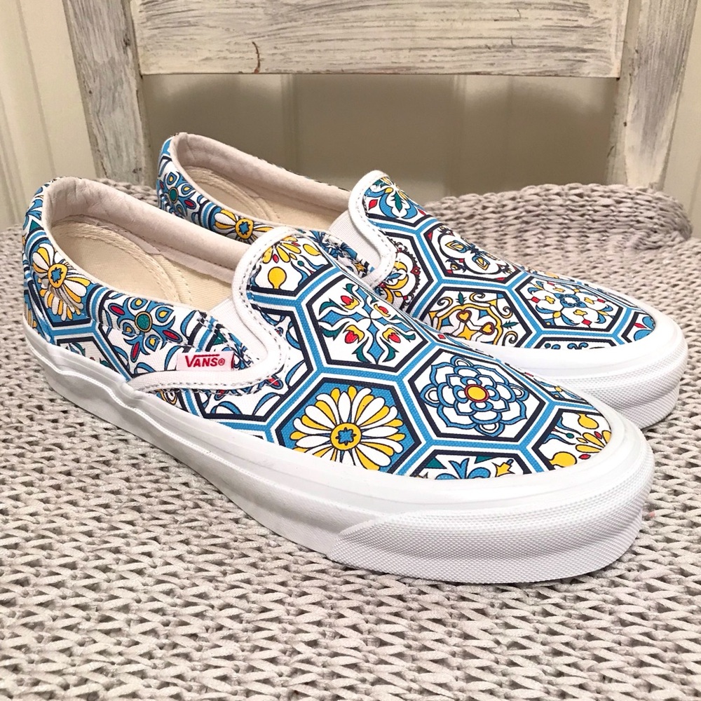 KITH x Vans Classic Slip-On Blue Moroccan New